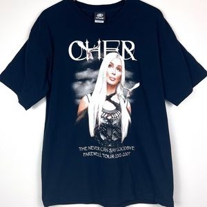 VTG CHER Y2K Acme Australia 2002 Never Can Say Goodbye Farewell Tour Concert Tee